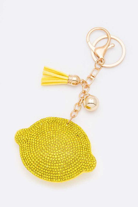 Crystal Lemon Iconic Pillow Key Chain