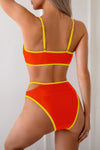 Shop Cut Out High Waisted Two Pieces Bikini-Make a statement with this cut-out square neck bikini set, designed with bold cut-out detailing for a confident edge, structured neckline offers a modern silhouette-available at Reef Love online boho-chic boutique