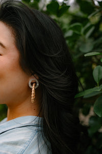 Calypso Earrings - Dark Rattan