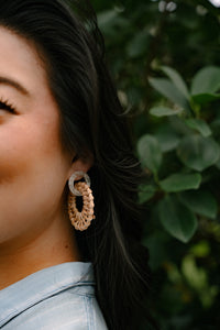 Calypso Earrings - Dark Rattan