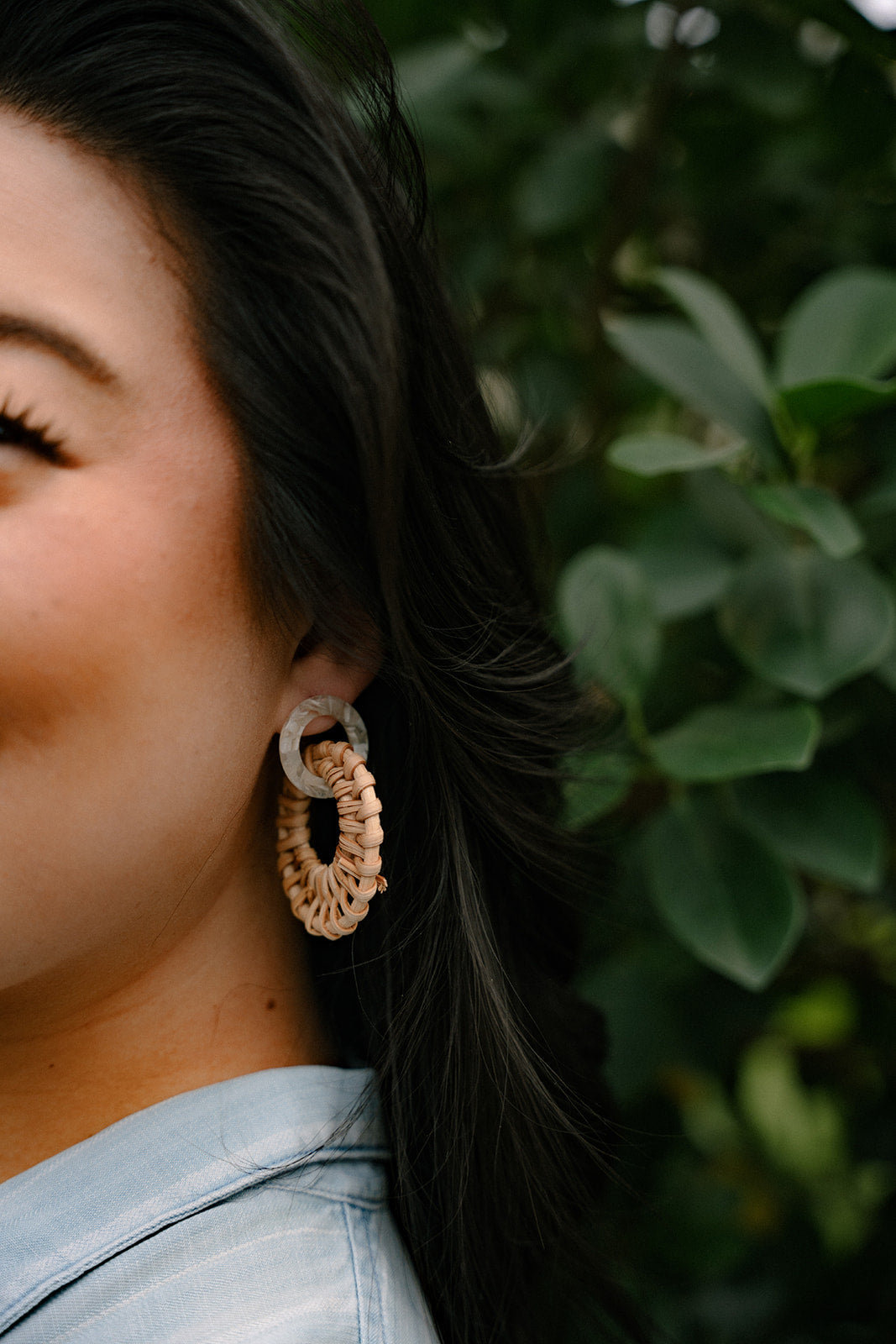 Calypso Earrings - Dark Rattan