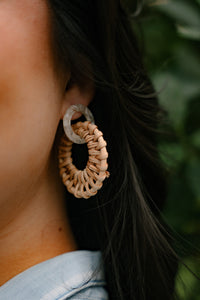 Calypso Earrings - Dark Rattan