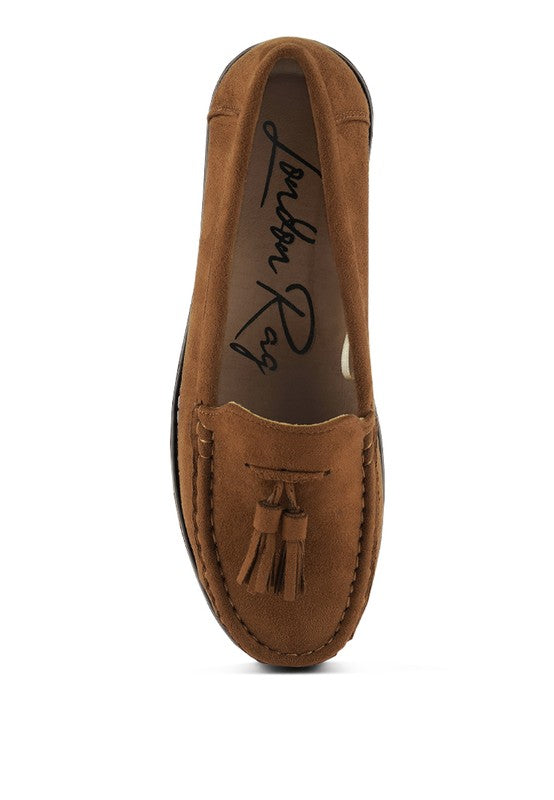 Daiki platform lug sole tassel loafers in soft micro suede with cushioned insole. perfect for work or weekend wear.-Reef Love