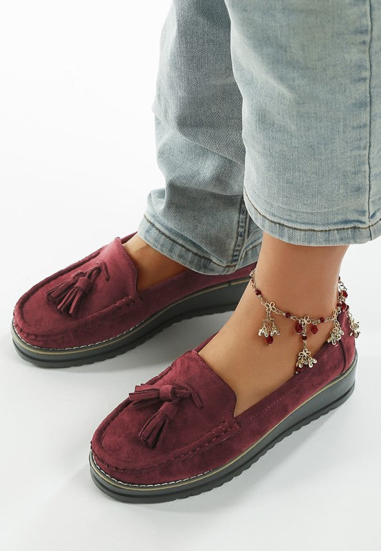 Daiki platform lug sole tassel loafers in soft micro suede with cushioned insole. perfect for work or weekend wear.-Reef Love
