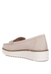 Daiki platform lug sole tassel loafers in soft micro suede with cushioned insole.