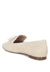 Dara Raffia Tassels Detail Loafers-Dara Raffia Tassel Detail Loafers. Raffia loafers with tassels, zig-zag design, and cushioned insoles. Comfortable boho-chic flats with a 1" heel for summer style.-Reef Love