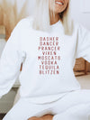 Dasher Dancer Prancer Vixen Holiday Sweatshirt-Reef Love