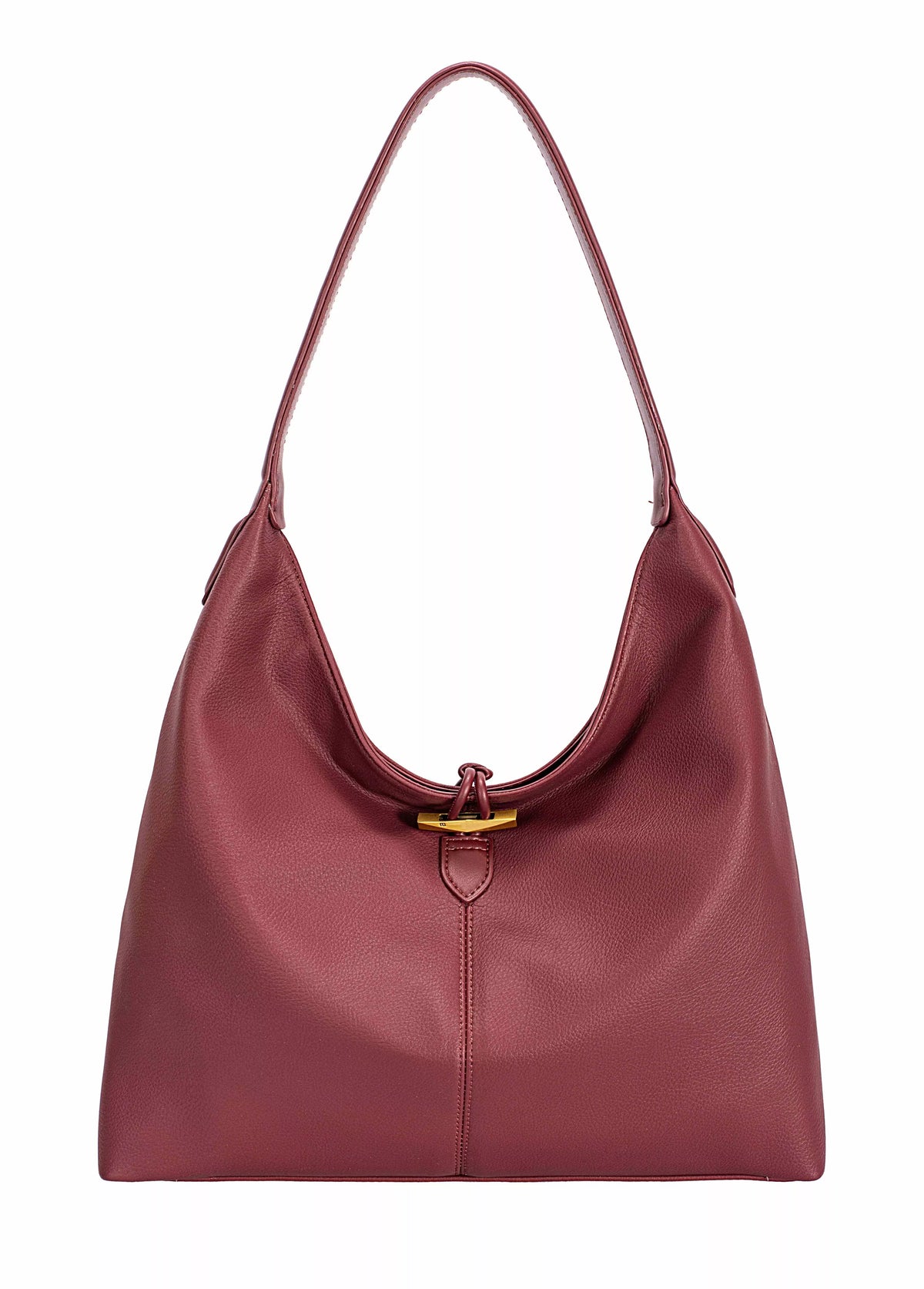 David Jones Classic Leather Shoulder Hobo Bag-This premium leather shoulder bag features a classic hobo-style design with genuine leather construction and luxurious soft texture. -Reef Love