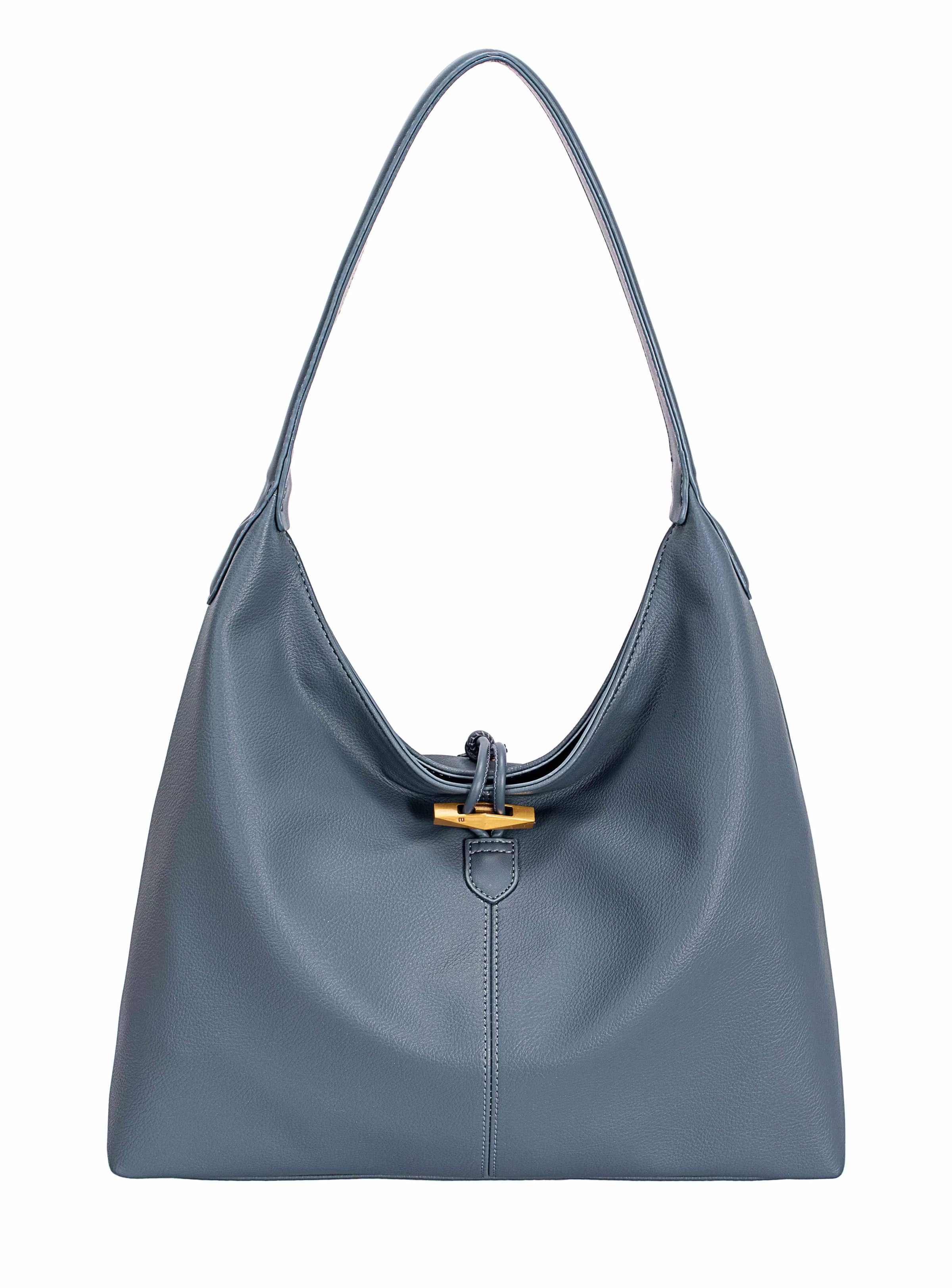 David Jones Classic Leather Shoulder Hobo Bag-This premium leather shoulder bag features a classic hobo-style design with genuine leather construction and luxurious soft texture. -Reef Love