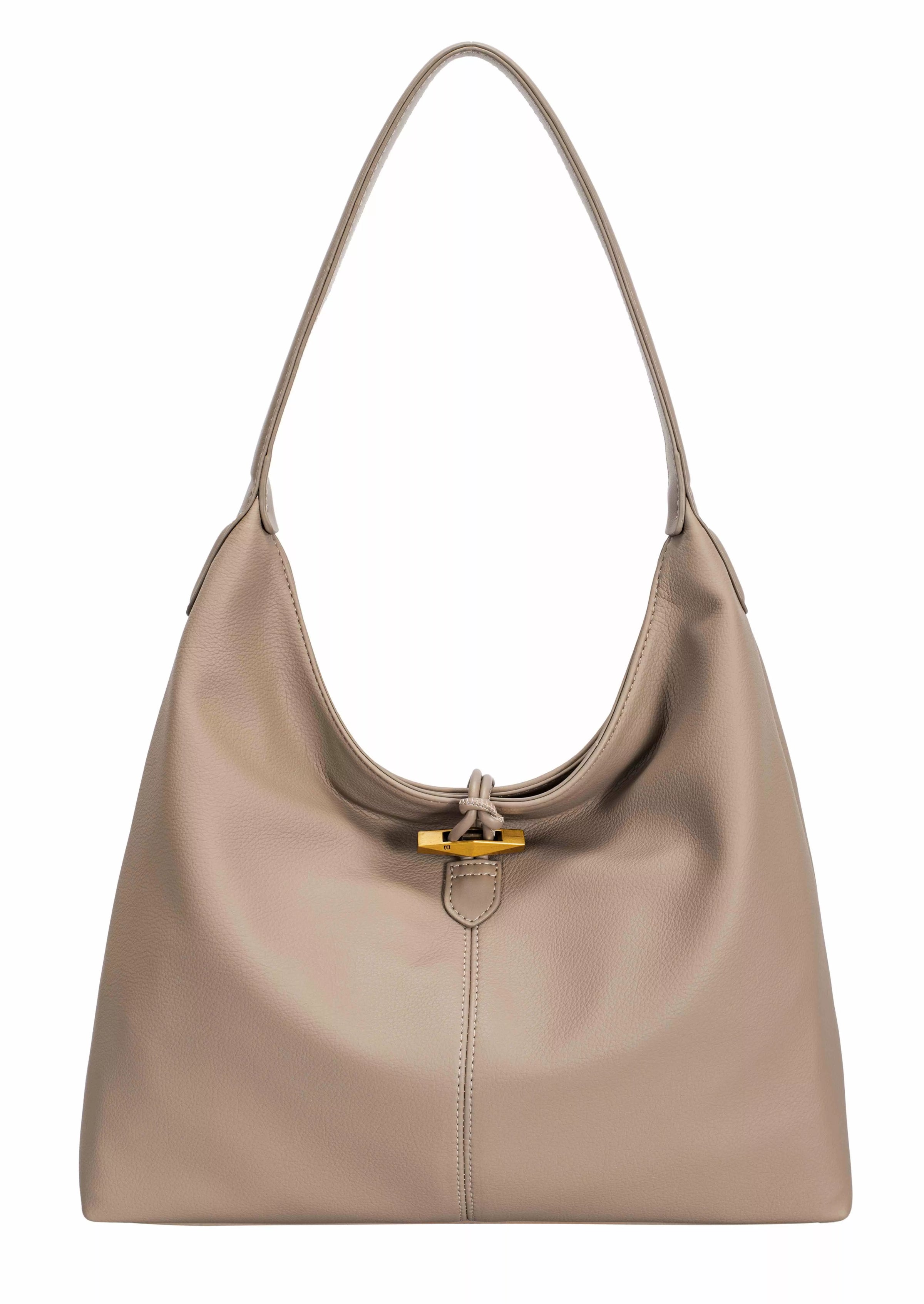 David Jones Classic Leather Shoulder Hobo Bag-This premium leather shoulder bag features a classic hobo-style design with genuine leather construction and luxurious soft texture. -Reef Love