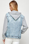 Denim Jacket with Fleece Hoodies-Denim Jacket-Reef Love