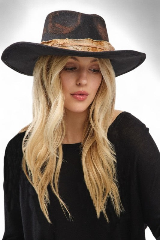 Distress Vintage Shapeable Fedora Cowboy Hat