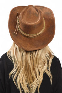 Distress Vintage Shapeable Fedora Cowboy Hat
