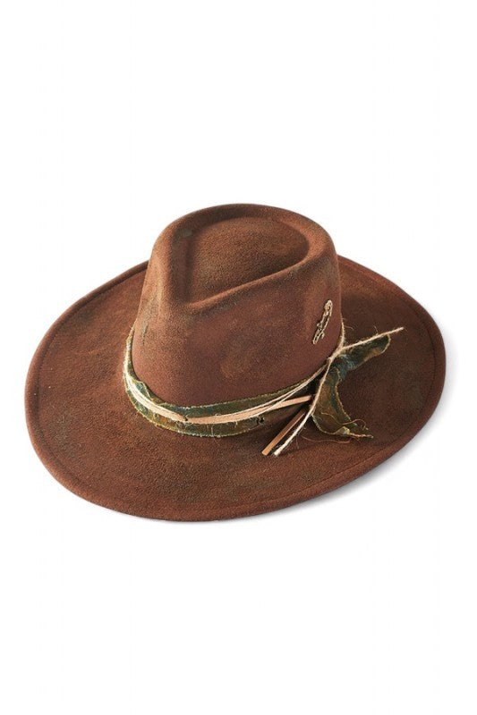 Distress Vintage Shapeable Fedora Cowboy Hat