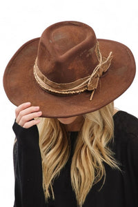 Distress Vintage Shapeable Fedora Cowboy Hat