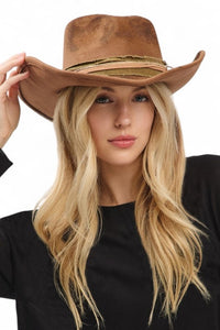 Distress Vintage Shapeable Fedora Cowboy Hat
