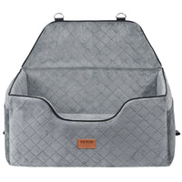 VEVOR Dog Booster Car Seat Pet Car Seat for Medium Large Dog up to 55 Lbs Gray