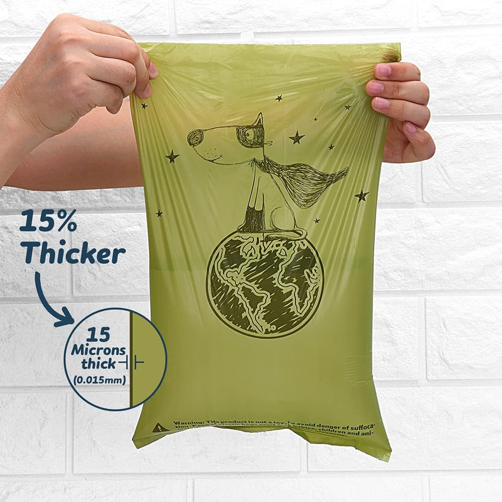 Ley'S Dog Poop Bags 360 Count, Biodegradable Poop Bags Extra Thick Strong, Eco-Friendly Dog Waste Bag, Doggie Bag Refill Rolls with Dispenser