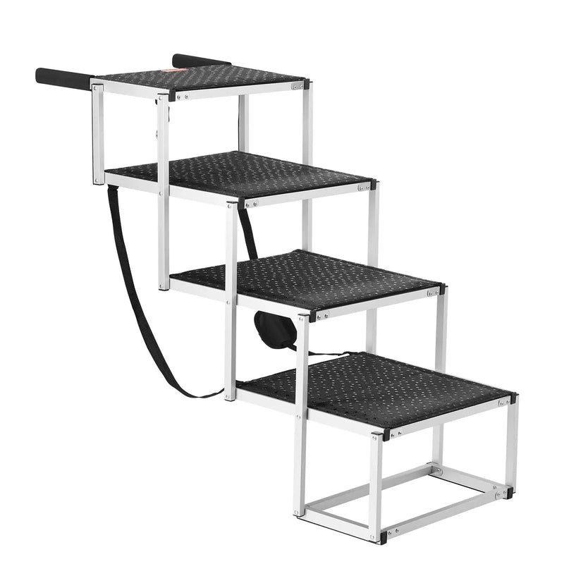 Dog Stairs for Cars 4-Step Folding Dog Steps Aluminum Loads up to 250 Lbs