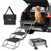 Dog Stairs for Cars 4-Step Folding Dog Steps Aluminum Loads up to 250 Lbs