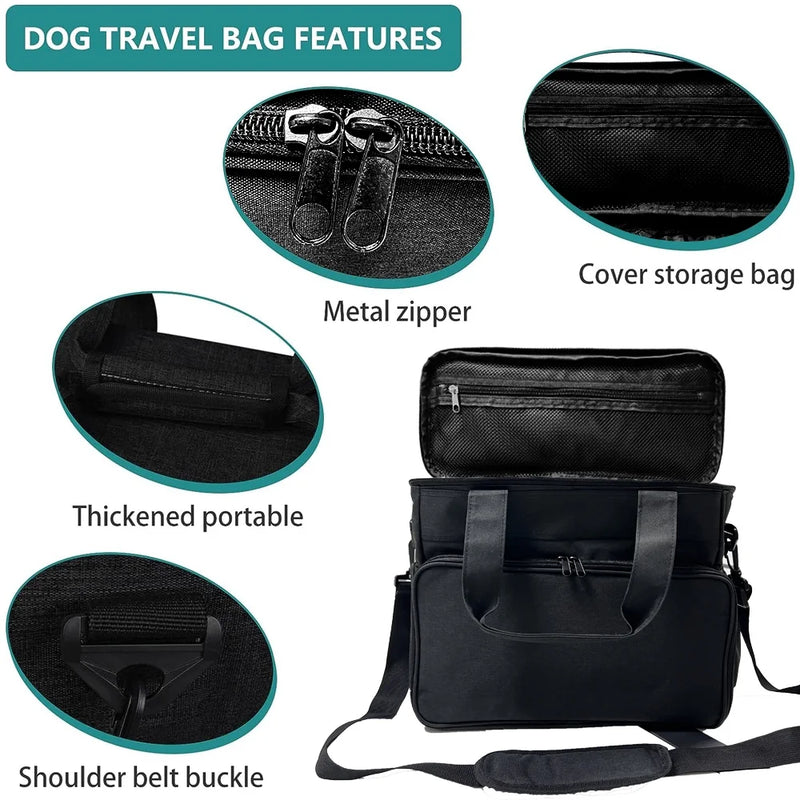 Dog Travel Bag, Airline Approved Dog Travel Kit-Reef Love
