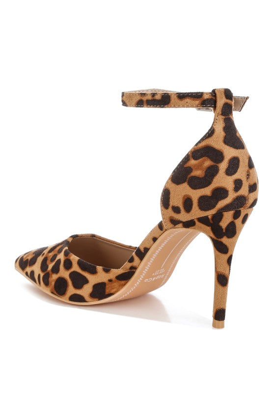 Dolona Leopard Print Stiletto Heel Sandals- Boho Chic Styles by Reef Love