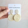 Shop Dominica Earrings - Light Rattan-Lightweight hand-woven light rattan earrings with hypoallergenic posts. Easy, earthy style perfect for everyday wear, travel, and warm-weather outfits.-available at Reef Love online boho-chic boutique