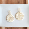 Shop Dominica Earrings - Light Rattan-Lightweight hand-woven light rattan earrings with hypoallergenic posts. Easy, earthy style perfect for everyday wear, travel, and warm-weather outfits.-available at Reef Love online boho-chic boutique