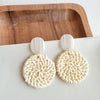 Shop Dominica Earrings - Light Rattan-Lightweight hand-woven light rattan earrings with hypoallergenic posts. Easy, earthy style perfect for everyday wear, travel, and warm-weather outfits.-available at Reef Love online boho-chic boutique