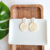 Shop Dominica Earrings - Light Rattan-Lightweight hand-woven light rattan earrings with hypoallergenic posts. Easy, earthy style perfect for everyday wear, travel, and warm-weather outfits.-available at Reef Love online boho-chic boutique