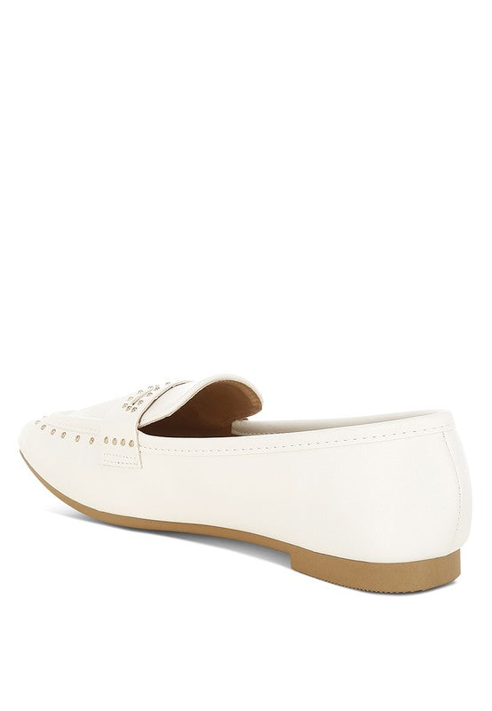 Dorlina Studded Faux Leather Loafers-Reef Love