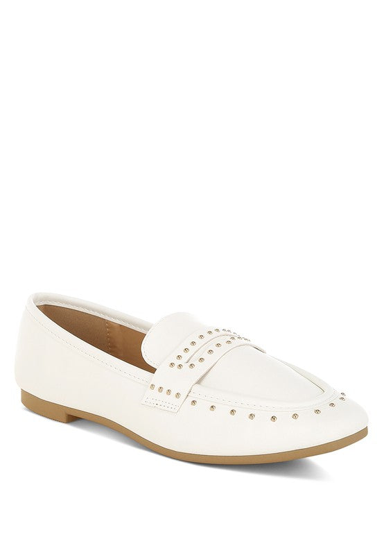 Dorlina Studded Faux Leather Loafers-Reef Love