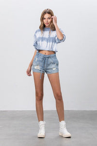 Drawstring Jogger Denim Shorts - Reef Love