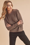 Shop Dulci Square Shoulder Sweater-Elevate your wardrobe with the Dulci Square Shoulder Sweater—bold, textured, and perfect for chic cold-weather layering. Shop now for effortless fall style.-available at Reef Love online boho-chic boutique