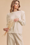 Shop Dulci Square Shoulder Sweater-Elevate your wardrobe with the Dulci Square Shoulder Sweater—bold, textured, and perfect for chic cold-weather layering. Shop now for effortless fall style.-available at Reef Love online boho-chic boutique