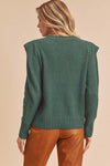 Shop Dulci Square Shoulder Sweater-Elevate your wardrobe with the Dulci Square Shoulder Sweater—bold, textured, and perfect for chic cold-weather layering. Shop now for effortless fall style.-available at Reef Love online boho-chic boutique