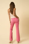 Dusty Pink Cargo Bootcut Jeans