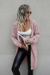 Dusty Rose Knit Cardigan-Dusty rose knit cardigan with open front and cable-knit detail. Soft, comfy layering piece for casual, everyday, and vacation-ready style.-Reef Love