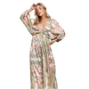 Isla Boho Printed V-Neck Batwing Sleeve Dress by ADORA-The Printed Batwing Sleeve Dress is a stylish and chic addition to your wardrobe. With flowy batwing sleeves, this dress offers a relaxed yet elegant look. -Reef Love Boho-Chic Boutique