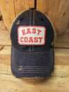 East Coast Distressed Snapback Baseball Cap-East Coast Distressed Snapback Baseball Cap. Distressed Headmost Brand Cap. Tan Mesh, Snapback Closure, Embroidered Patch style design, Superior quality cap.