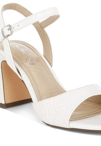 Elana Textured Faux Leather Heels-Reef Love