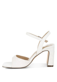 Elana Textured Faux Leather Heels-Reef Love