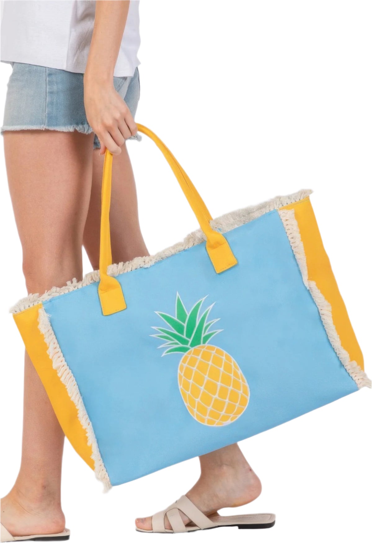 pineapple patch tote beach bag
