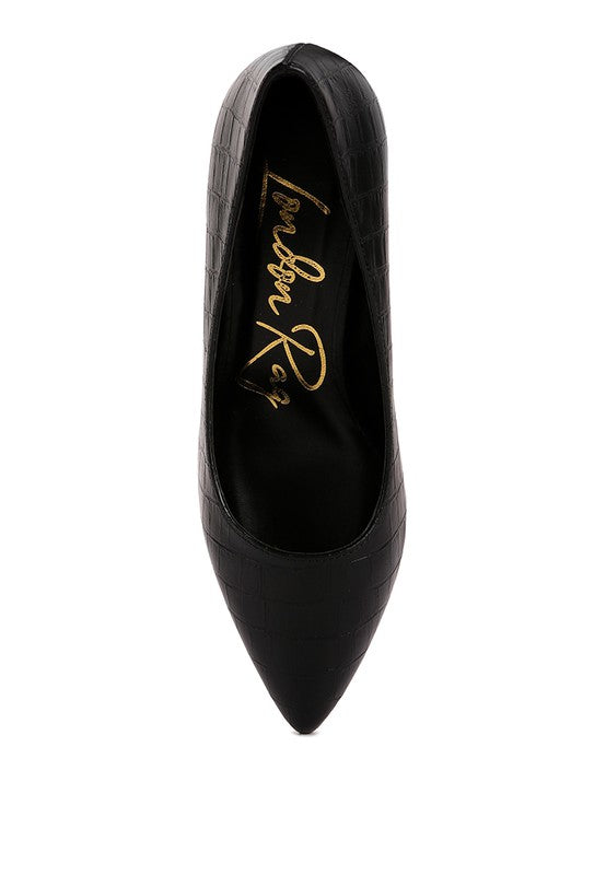 Emersyn Croc Block Heel Pump Shoes- Boho Chic Styles by Reef Love