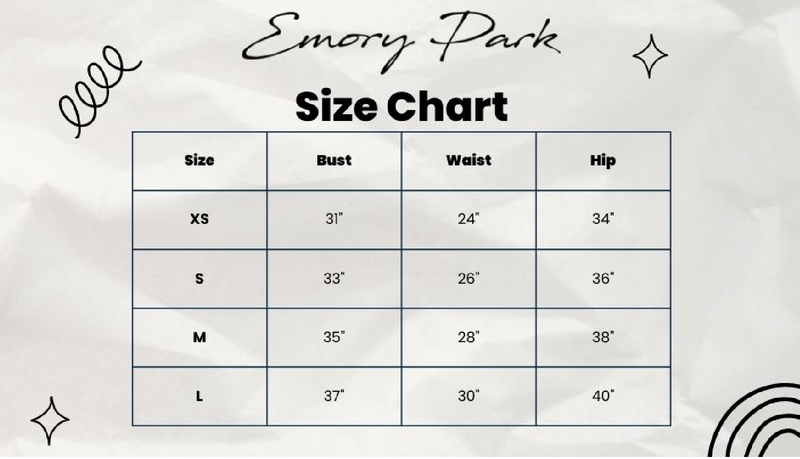 size chart for Tan Corduroy Midi Skirt with Front Slit