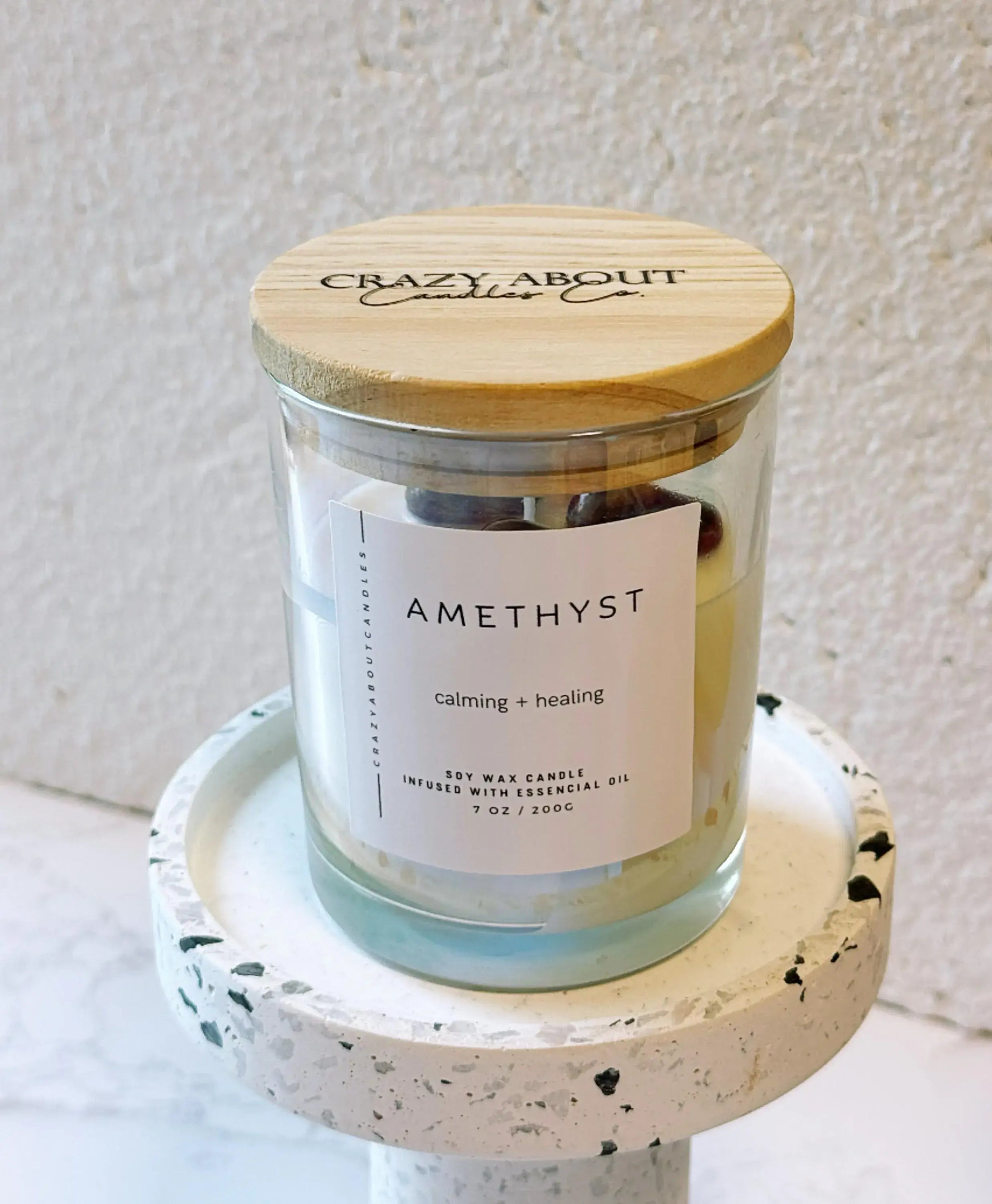 Energy Crystals •Handmade Scented Candle • Positive Energy-Home & Garden - Home Decor - Candles & Holders-Reef Love