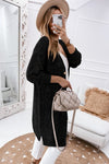 Shop Eyelet Long Sweater Cardigan-Lightweight eyelet knit long cardigan with button front and relaxed sleeves. Perfect for layering—casual, chic, and breathable.-available at Reef Love online boho-chic boutique