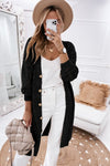 Shop Eyelet Long Sweater Cardigan-Lightweight eyelet knit long cardigan with button front and relaxed sleeves. Perfect for layering—casual, chic, and breathable.-available at Reef Love online boho-chic boutique