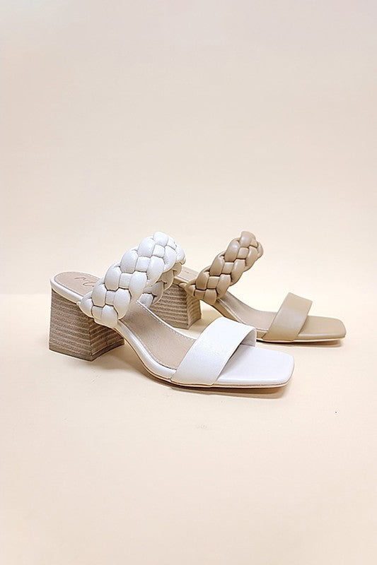 FIONA High Heel Mules-Fiona high heel mules with open toe and braided strap. Slip-on heels with 2.75" heel for versatile women’s style, from casual chic to dressy looks.-Reef Love