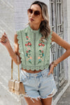 Floral Embroidery Guipure Lace Cropped Blouse-Crochet Lace Top-Reef Love-Reef Love